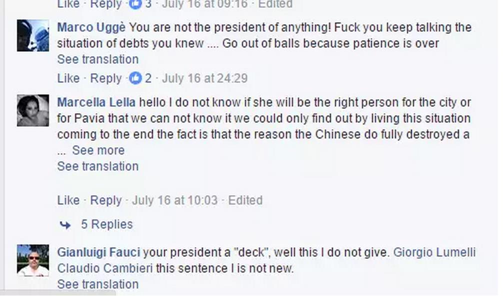 AC帕維亞被努切利這個傀儡接手后，不少球迷在社交媒體上大罵俱樂部管理層